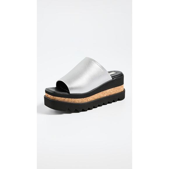 Stella McCartney Women's Sneak Elyse Platform Wedge Slide Sandals - Size 40 - Picture 1 of 3